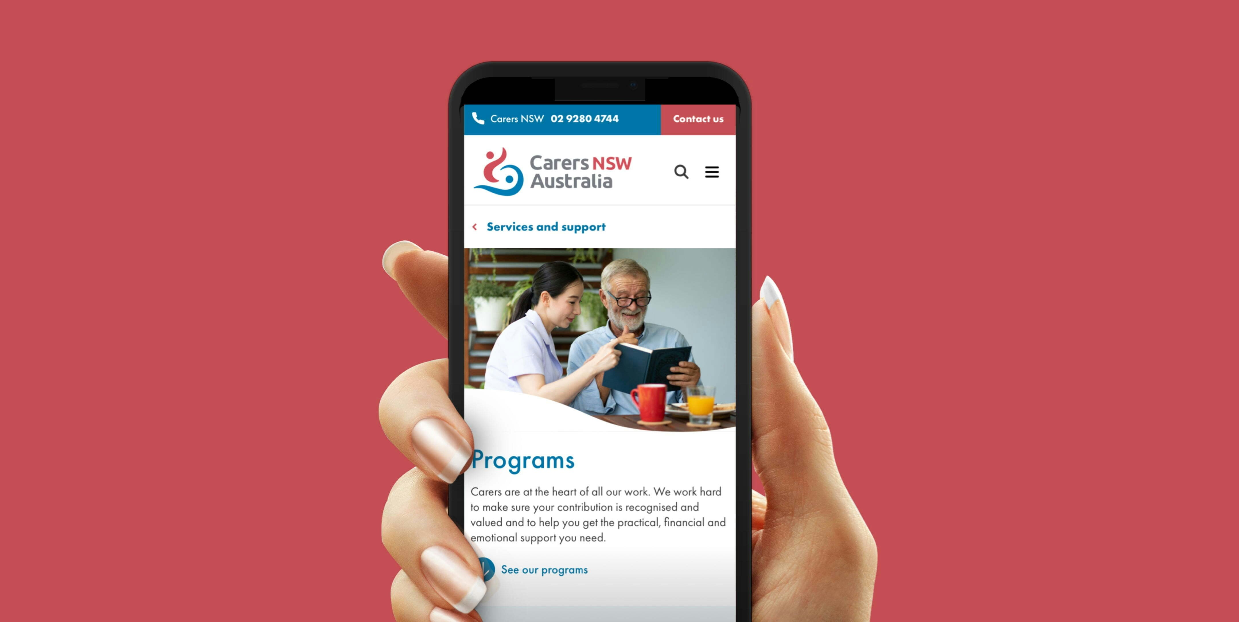 Carers new south wales  mobile view
